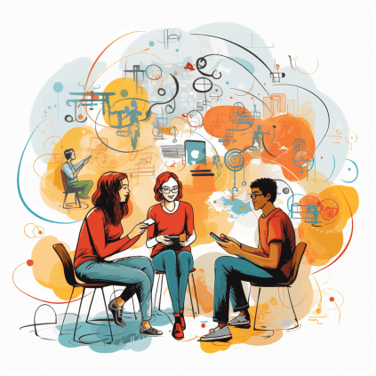 An Illustrative Image Depicting High School Students Engaged In Vibrant Communication, Symbolizing The Importance Of Effective Communication Skills.